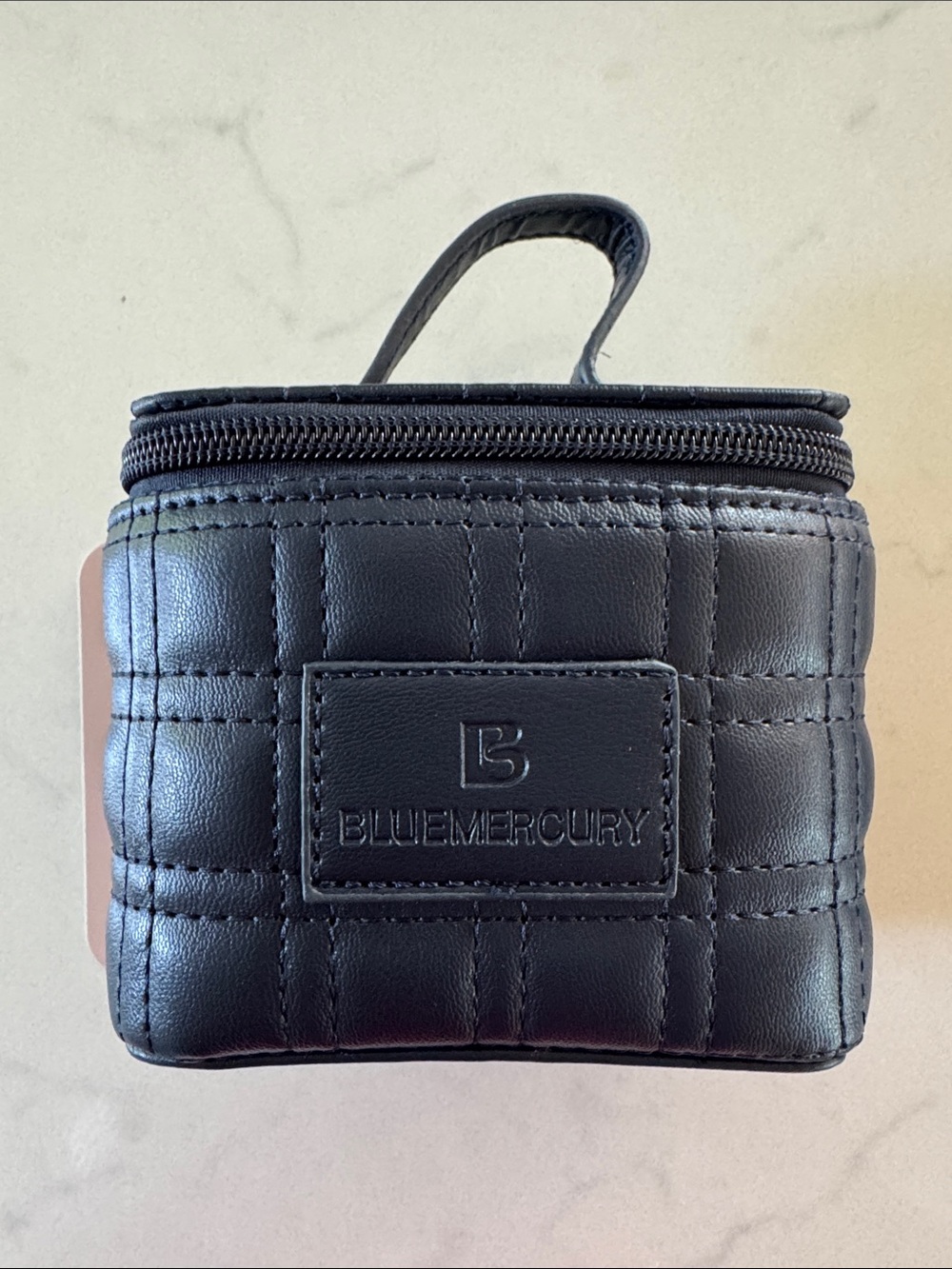 BlueMercury Quilted Navy Travel Makeup Pouch